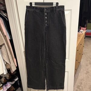 Madewell Charcoal Wide Leg Jeans